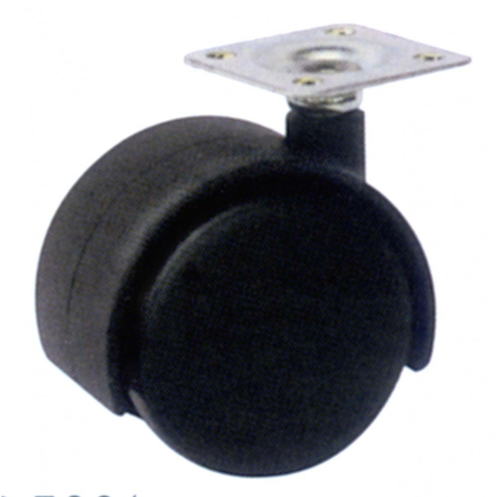 Rueda Plastica C/placa Tipo Yoyo 40mm Nylon