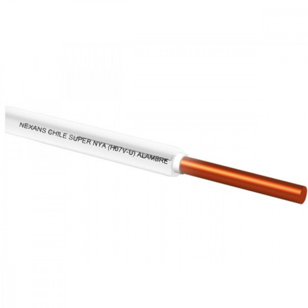 Alambre Elect.nya 2.5mm Blanco 25mts