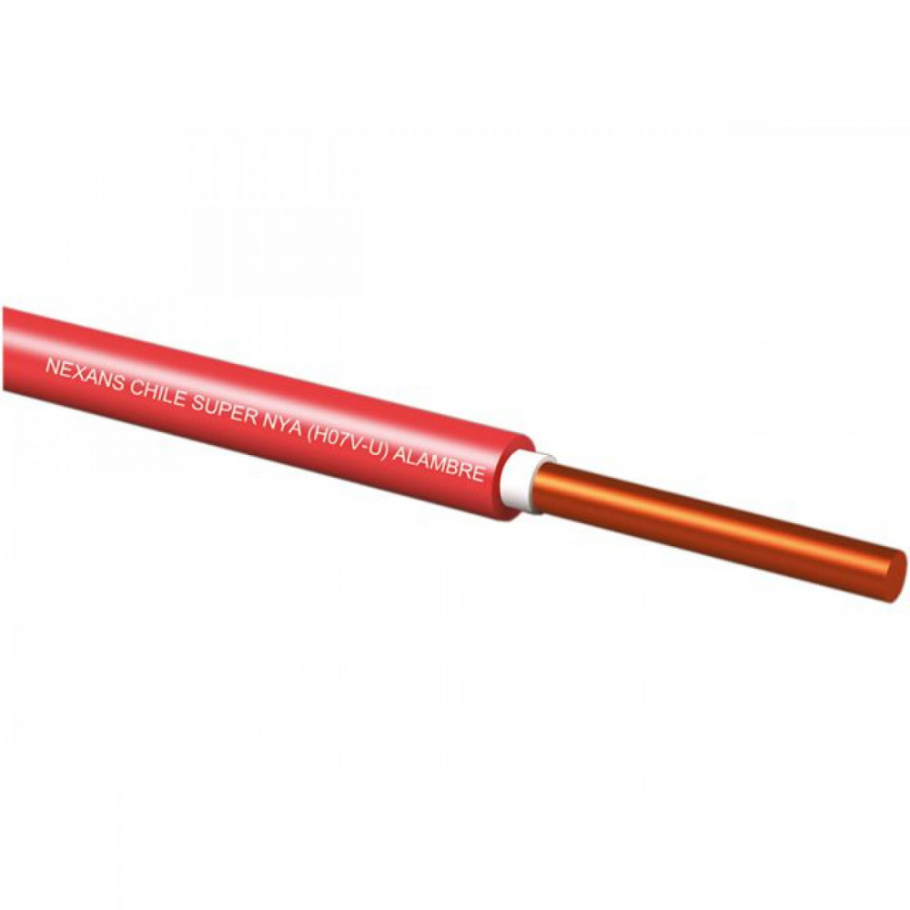 Alambre Elect.nya 2.5mm Rojo 25mts