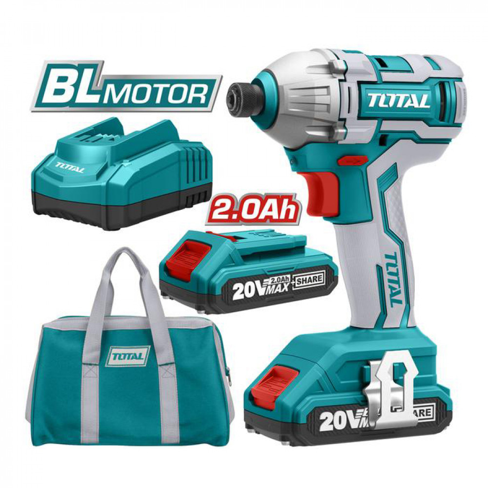 ATORNILLADOR IMPACTO INAL. 20V (2 BAT+CARG) TOTAL