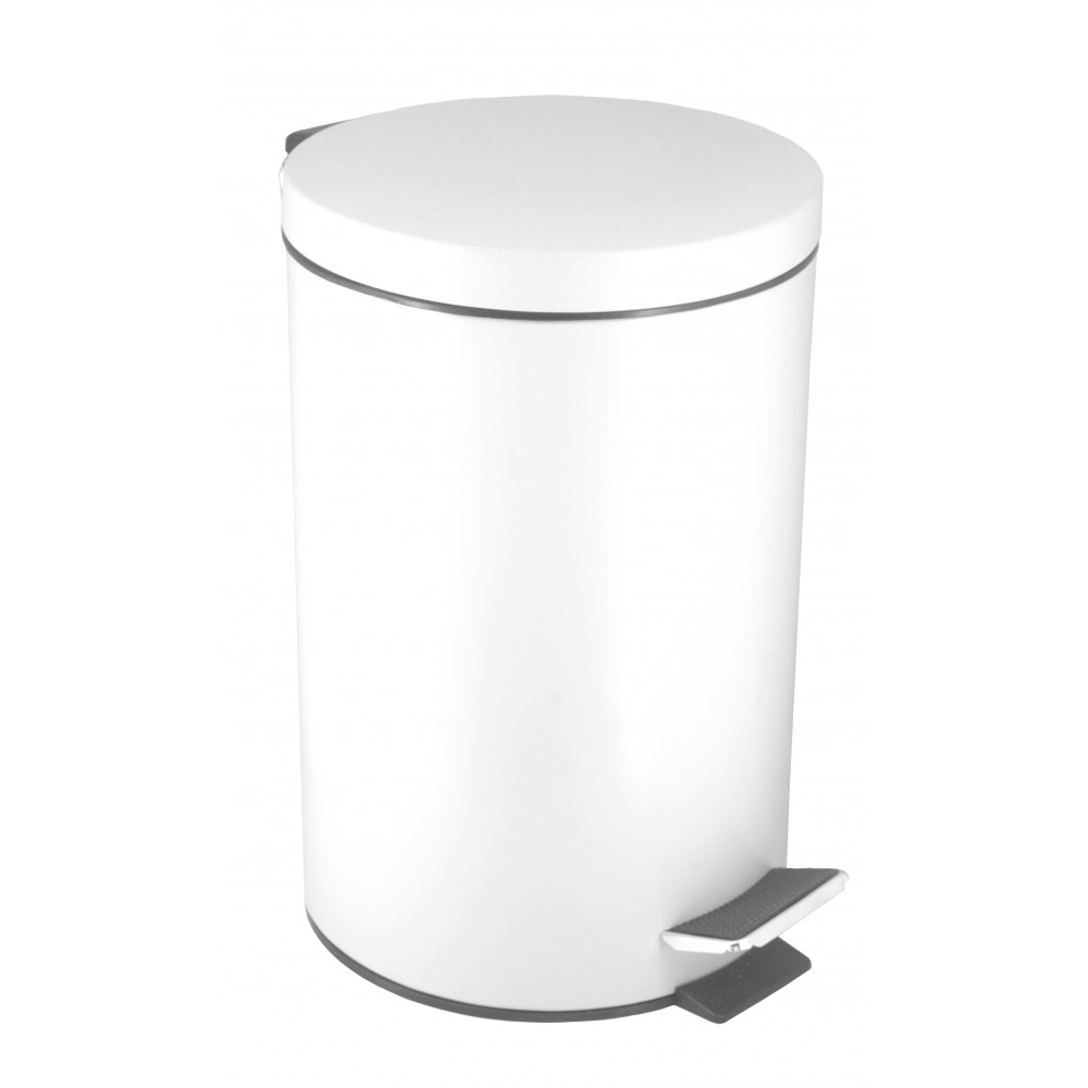 BASURERO ACERO INOX. 12 LTS. BLANCO (JT-002-B)