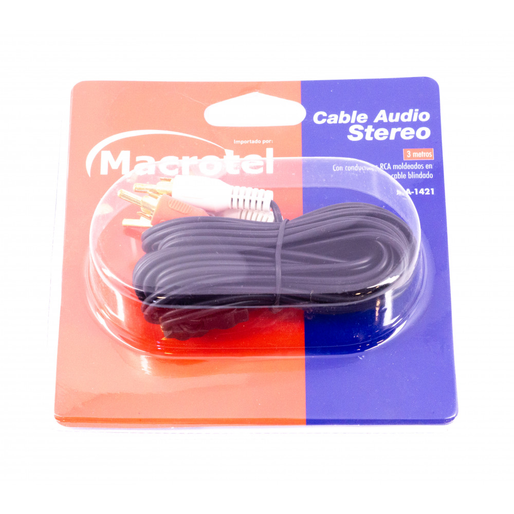 Cable Rca P/audio 3 Mts Macrotel (ma-1421)
