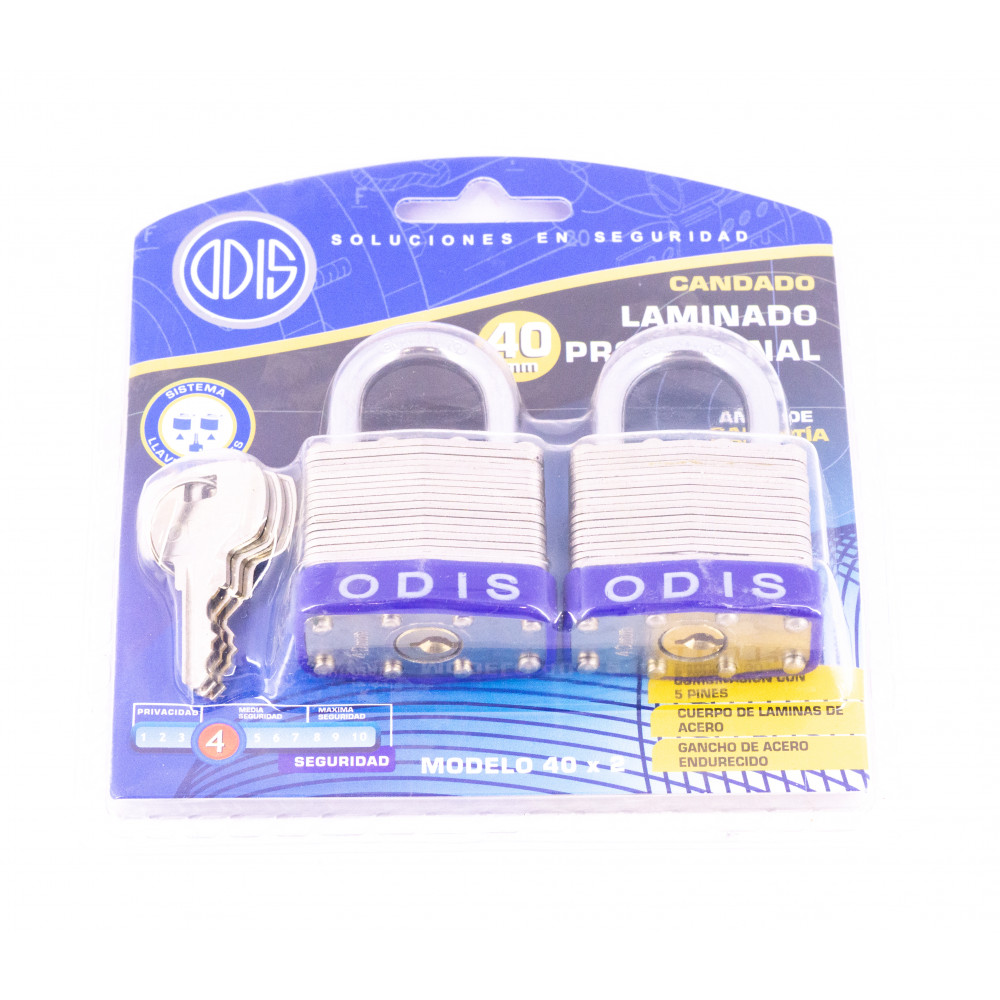 Set De 2 Candados Laminado 40mm