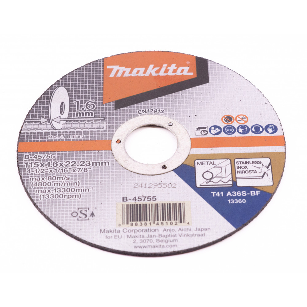 Disco Corte Metal Inox 4.1/2  X 1.6mm Makita