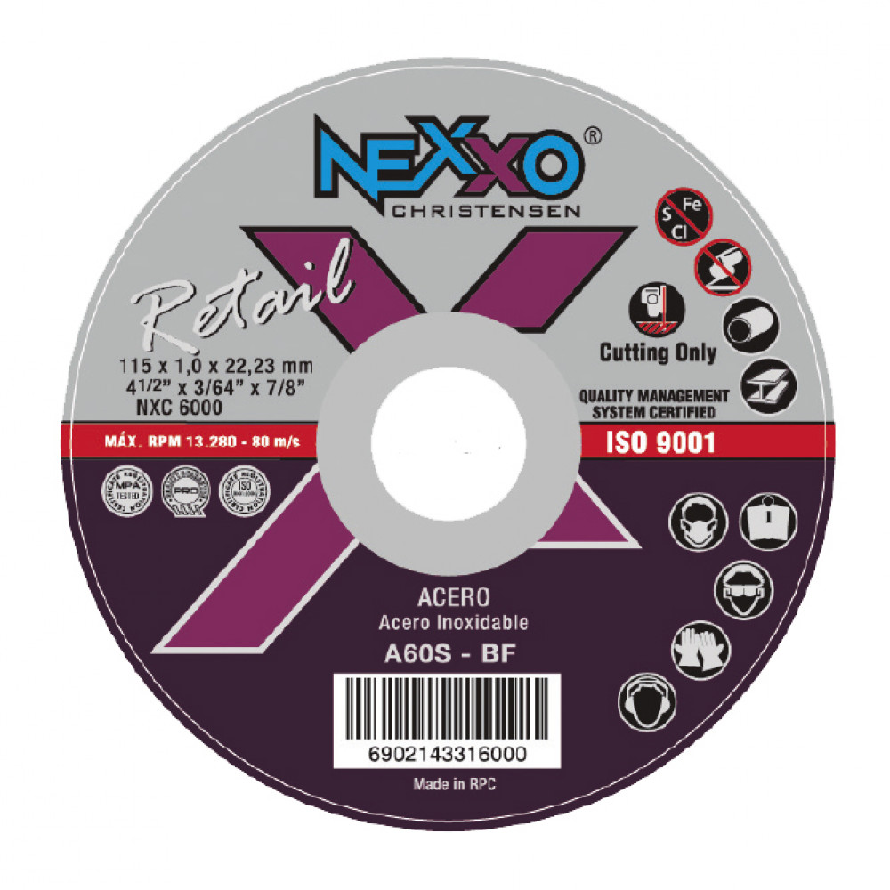 Disco De Corte Inox 4.5" Nexxo Retail