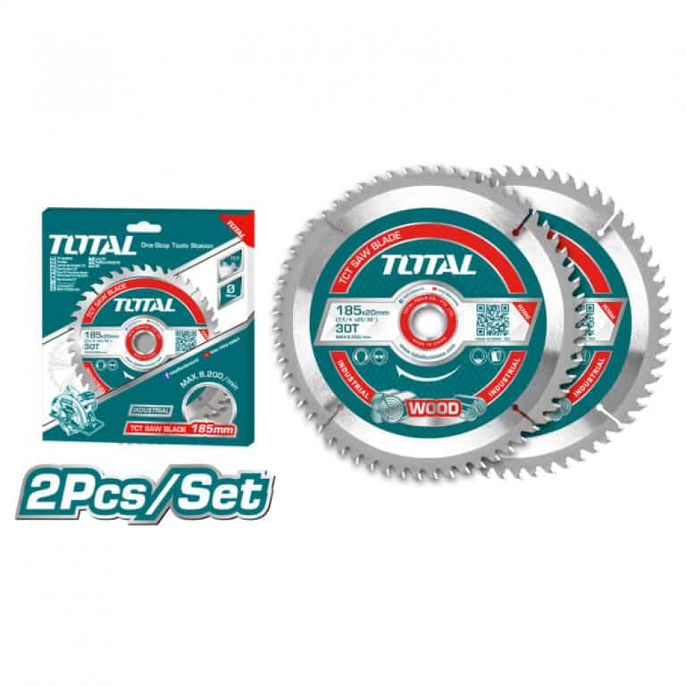 Disco Sierra 7 1/4 30 Dte Eje 20 Mm Total (2pcs)