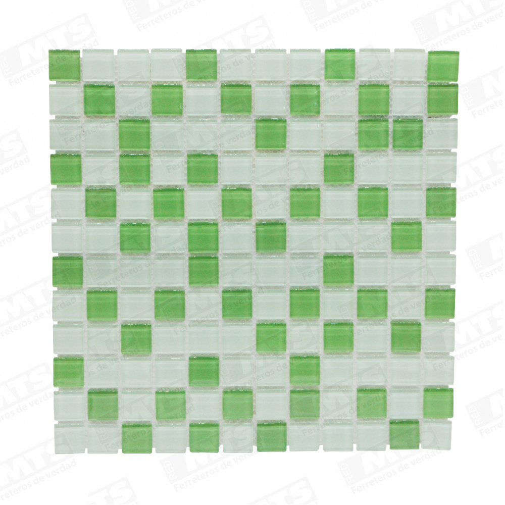 Malla Vidrio Mosaico Verde 4mm A-0006