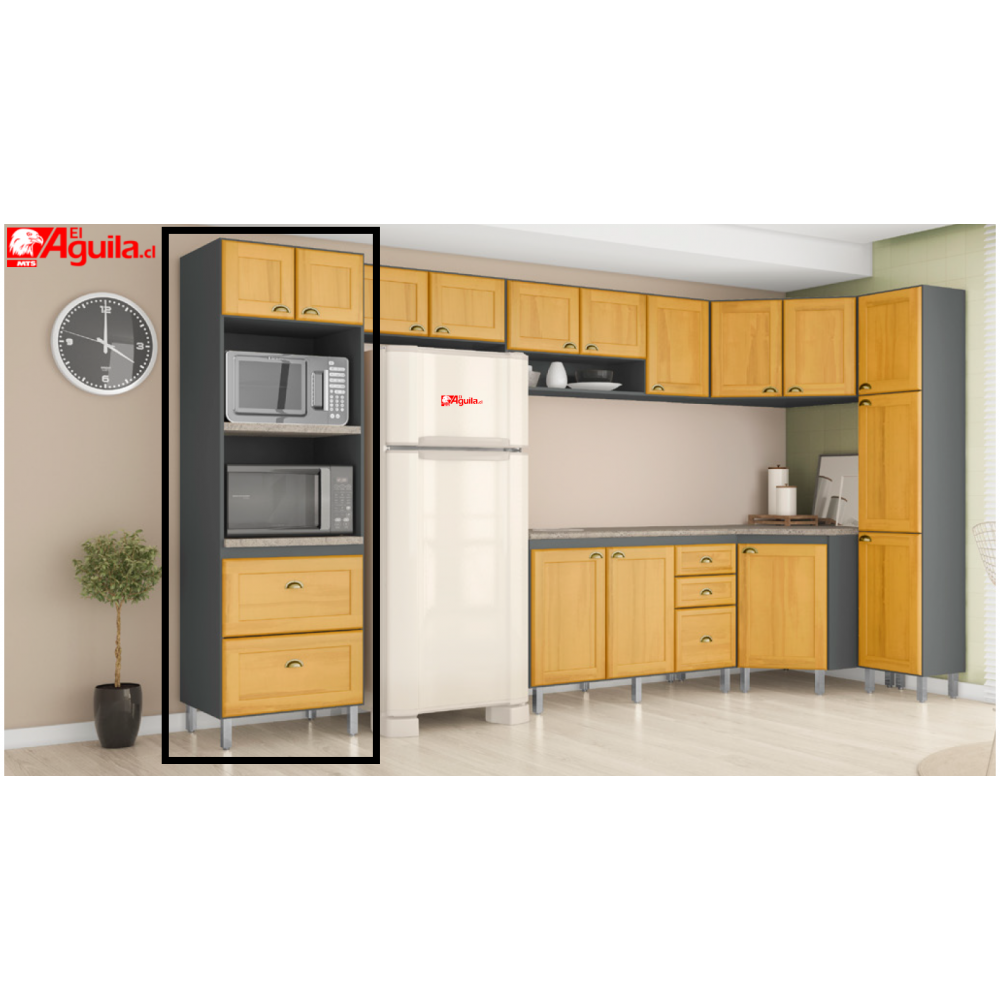 MUEBLE TORRE DOBLE 063PF/VULCANO MIEL 