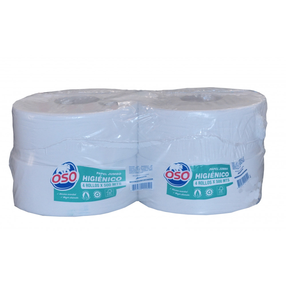 Papel Hig. Industrial 500 Mts. H. Simple Oso (4 R)