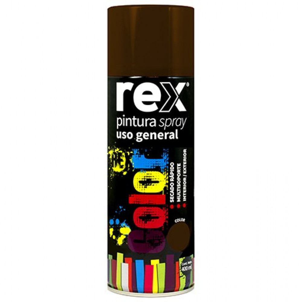 Pintura Spray Gral Marron Tarro 400ml Rex