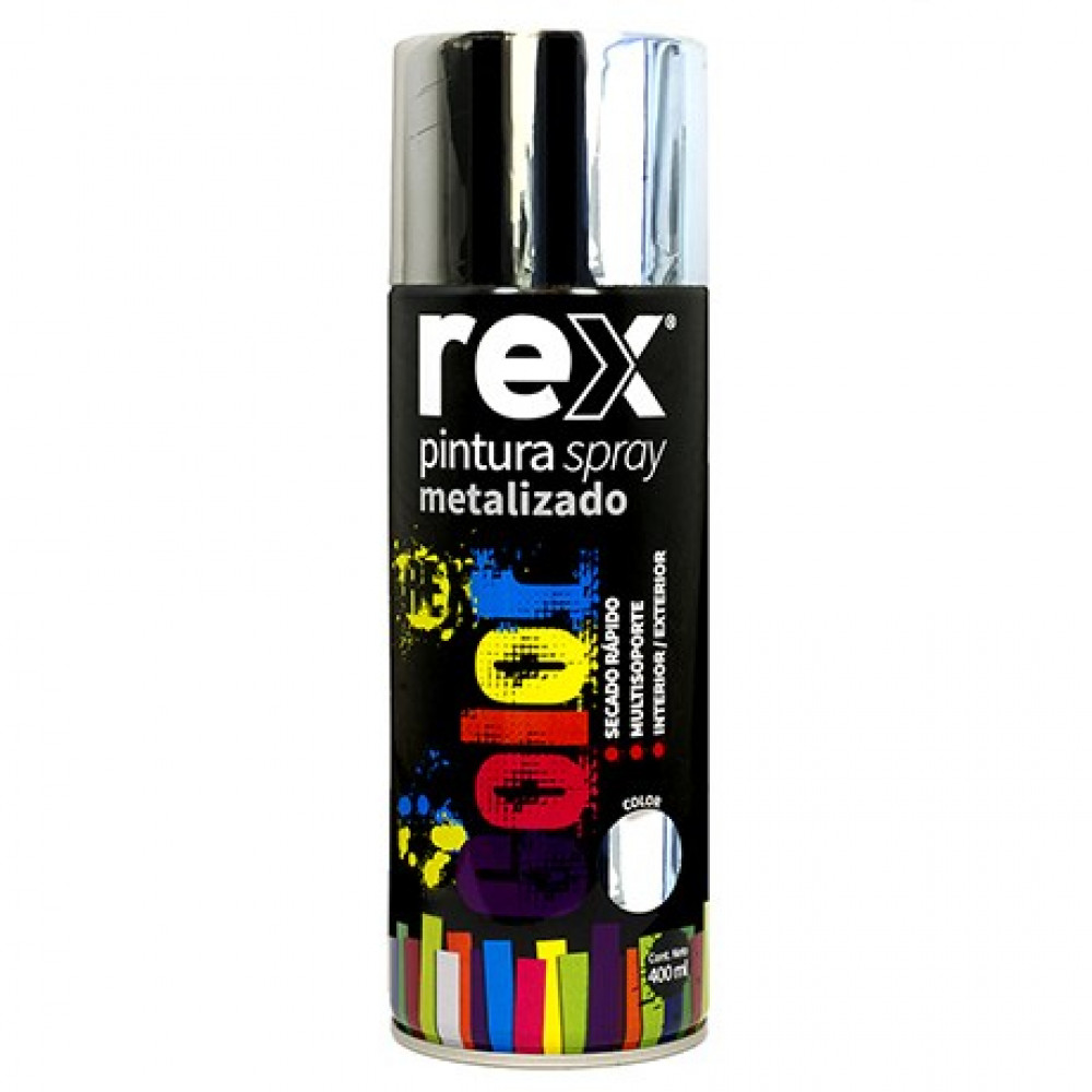 Pintura Spray Metal Cromo Tarro 400ml Rex