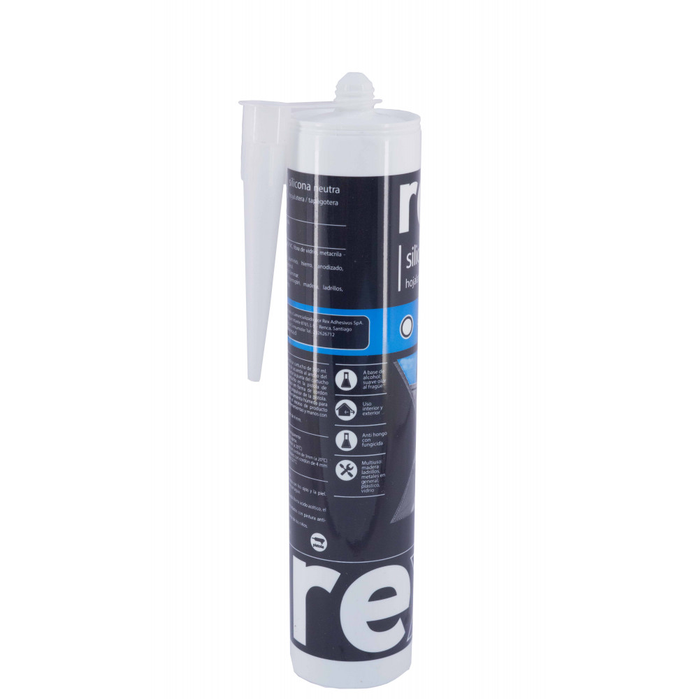 Silicona Neutra Transp. Cartucho 300ml Rex