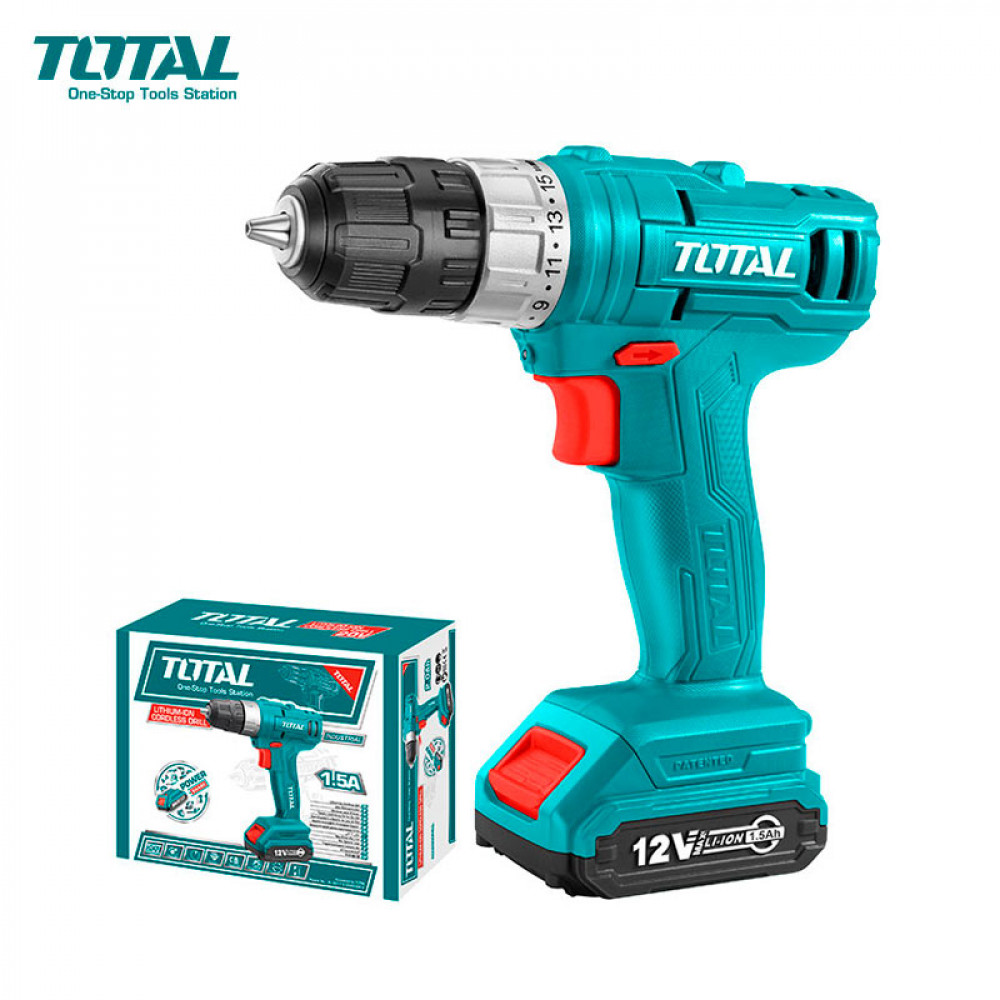 Taladro Atornillador Inalamb. 12v 10mm C/bat Total