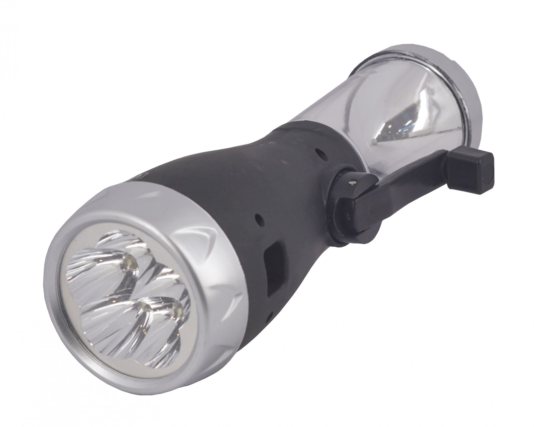 Linterna dínamo de 2 luces LED para merchandising empresa Melior10