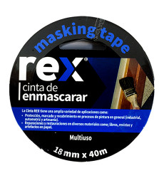 Cinta Enmascarar 18mm X 40mt Rex