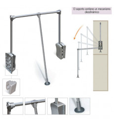 Colgador Abat Alum Y Plast Aluminio 83115