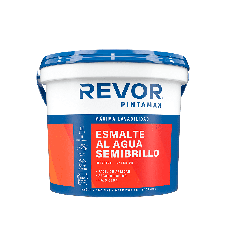 Esmalte Al Agua Semibrillo Pintamax Revor Bco 1gl