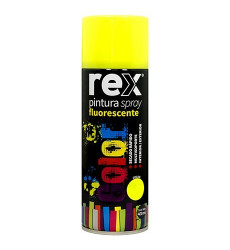 Pintura Spray Fluoresc Amarillo Tarro 400ml Rex