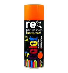 Pintura Spray Fluoresc Naranjo Tarro 400ml Rex
